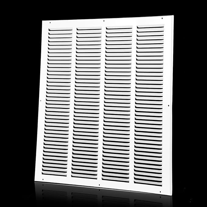 20x25 Air Return Grille(Duct Opening Size),Air Return Vent Cover,Flat Vent Cover,Rejillas De Aire Acondicionado para Casa,Return Air Grilles,Outer Dimensions:21.75"Wx26.75"H(20"Wx25"H, Duct Opening)