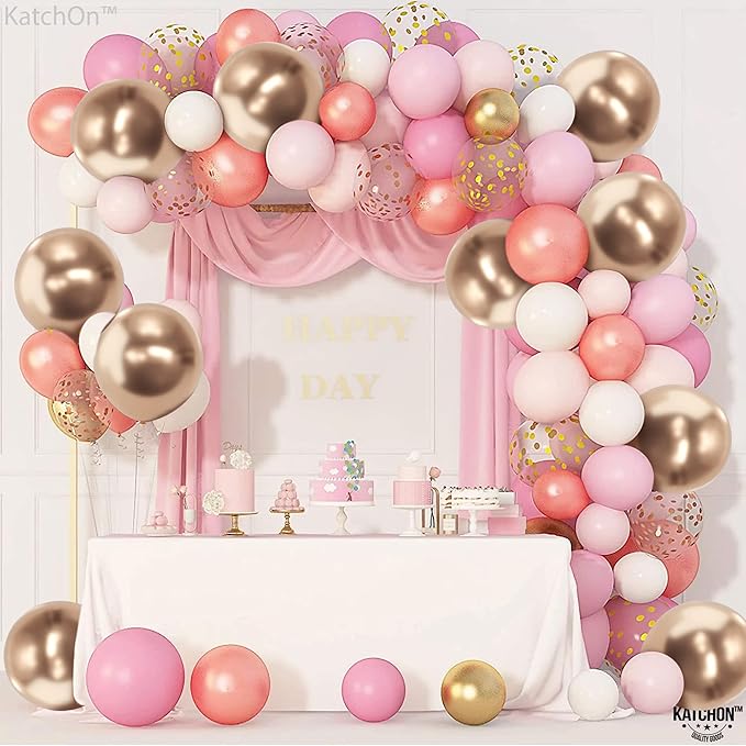 KatchOn, Big 18 Inch Champagne Balloons - Pack of 10 | Champagne Latex Balloons for Graduation Decorations 2025 | Wedding, Birthday Decor, Baby Shower Decorations