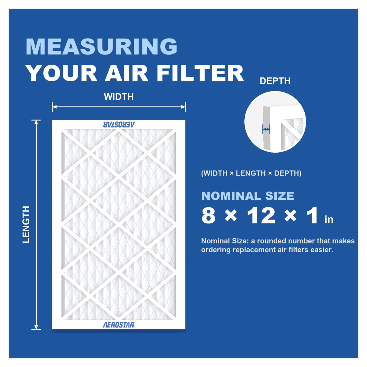 Air Filter 8x12x1 MERV 11 AC Filter (4 Count)