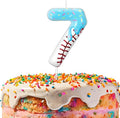 Conelist Ice Cream Drip Baseball Birthday Candle Number 7, Baseball Ice Cream Drip Birthday Cake Topper Candle Number 7 for Cake Sport Teams Theme Anniversary Celebration Party Decoration Favor Supply