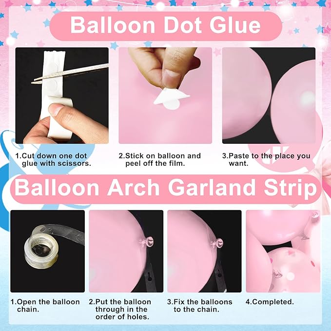 Gender Reveal Decorations 258 PCS Boy or Girl What Will Baby Be Banner He or She Plates Napkins Cups Tablecloth Pink Blue Baby Reveal Balloons Set Gender Reveal Party Supplies Serve 24