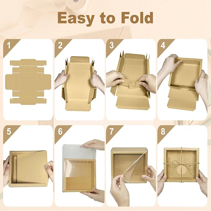 30 Kraft Paper Cardboard Boxes Kits, Internal Dimensions 5.5x5.5x2 IN Homemade Soap Box with Raffia Filling,Blank Tags and Jute String, Small Gift Boxes for Jewelry, Candy, Wrapping Party Favor