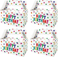 12 Pack Colorful Polka Dot Birthday Party Candy Boxes with Handles, Theme Gift Bags for Adults, Boys, Girls and Kids, Candy Gift Boxes for Party Favors, Birthday Wrapping and Polka Dot Decorations