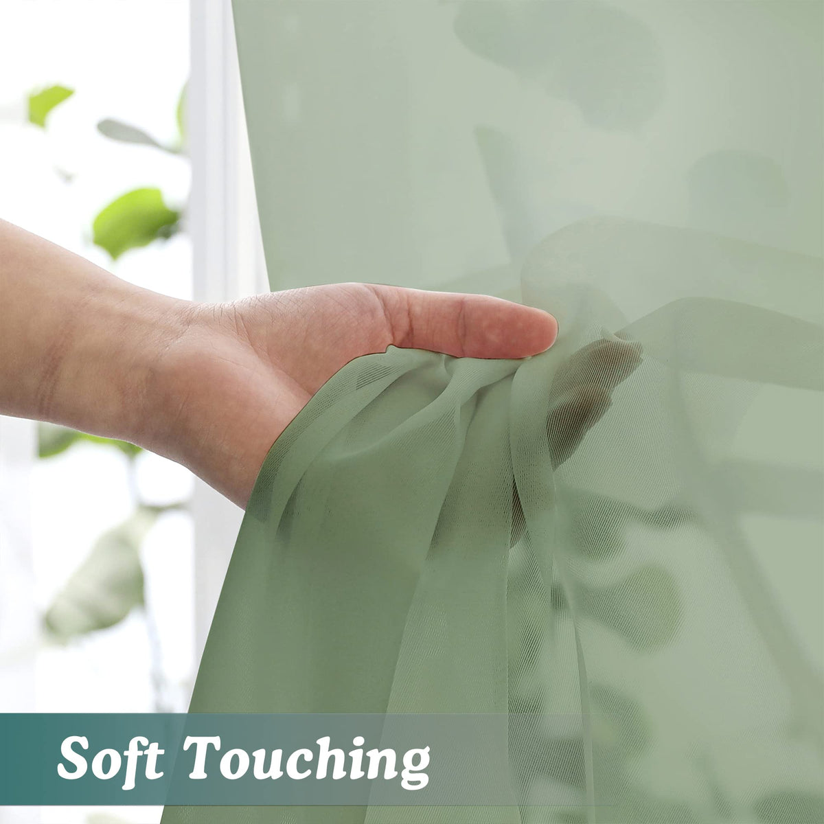 Sheer Window Curtains 144 inch Extra Long 2PCS