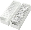 Clear Cable Organizer Storage Box, 2 Pcs 11 Box Desktop Cable Management with Switch, Power Cord Organizer for Office,Home,Desk Accessories Storage Stationery Supplies and Accessories