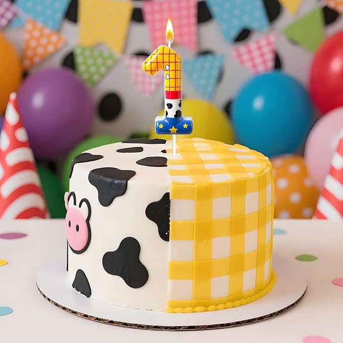 Toys Inspired Game Birthday Number Candles, Cartoon Story Number Candles, Cartoon Cake Decorations, Birthday Decoration Supplies, Suitable for Boys and Girls Party Celebrations (1)