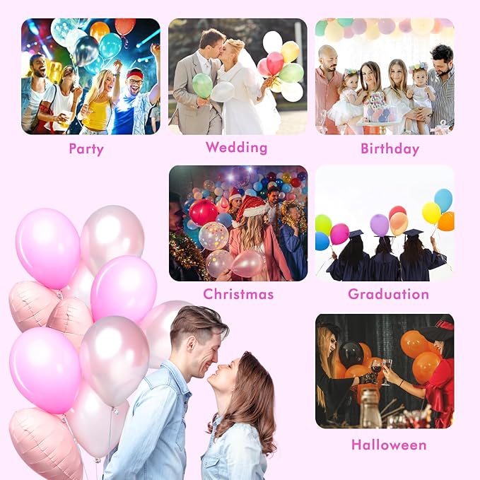 Balloon Pump Electric, SPLAKS Balloons Inflator Air Pump Portable Balloon Blower for Garland Arch, Party Decoration