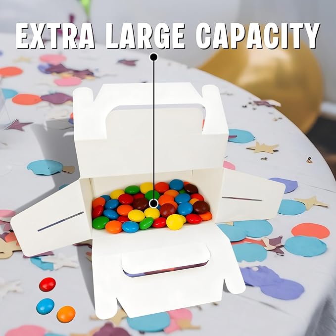 12 Pack Pixel Style Cake Party Favor Boxes with Handles, Mining World Theme Pink Cake Blocks Gift Boxes for Boys Girls Kids, Snack Containers for Cookies Cupcakes, Pixel Mining Game Party Decorations