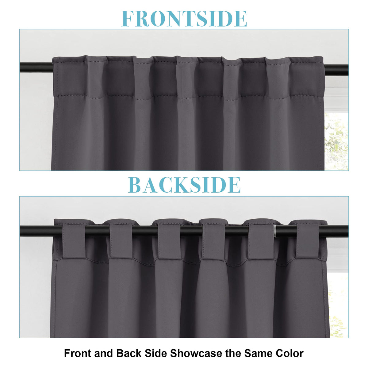 Short Blackout Curtains for Small Kitchen Cafe Bathroom Window
