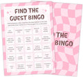 Birthday Party Games - Find The Guest Bingo Game, Bday Party Games for Teen Girl Adult, Set of 20 pcs Game Cards, Birthday Party Favor Activity Sleepover Party Decor Supplies - FS268