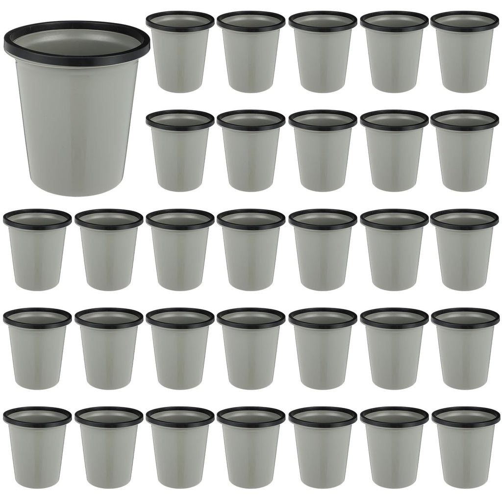 36 Pcs Bathroom Trash Cans Bulk 2.6 Gallon Small Waste Basket Round Garbage Can Plastic Trash Bin Small Container for Home Dorm Kitchen Office Living Room Study Compact Space (36 Count)