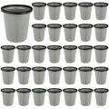 36 Pcs Bathroom Trash Cans Bulk 2.6 Gallon Small Waste Basket Round Garbage Can Plastic Trash Bin Small Container for Home Dorm Kitchen Office Living Room Study Compact Space (36 Count)