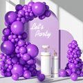 FOTIOMRG 110pcs Purple Balloon Garland Arch Kit, 18 12 10 5 inch Purple Latex Balloons Different Sizes Pack for Birthday Graduation Baby Shower Halloween Wedding Party Decorations