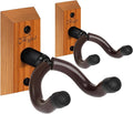 SNIGJAT Guitar Wall Mount, 2 Pack Hardwood Guitar Hanger Wall Hook Holder Stand with Screws for Acoustic Electric Guitar, Bass, Banjo, Mandolin