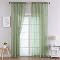 Sage Green Sheer Curtains 78 Inches Long 2 Panels Set for Living Room (2 Count)