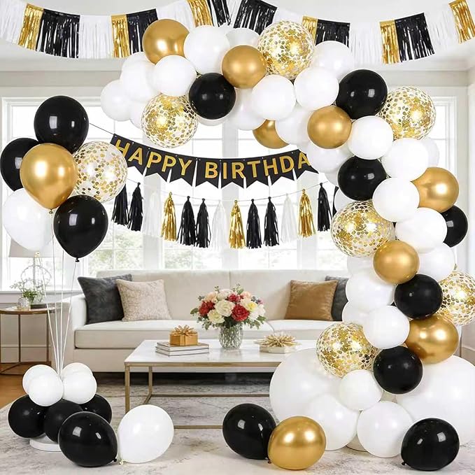 White Balloons 125 pcs Different Sizes Pack of 18 12 10 5 Inch Latex White Balloon Arch Kit Garland for Birthday Party Baby Shower Bridal Shower Graduation Wedding Decorations