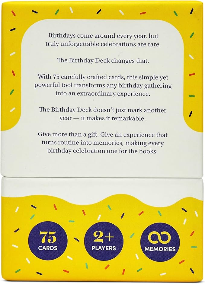 BestSelf Birthday Deck – 75 Conversation Cards & Activities for Unforgettable Birthday Celebrations | Fun, Meaningful, and Engaging Party Card Games | Gifts for Family, Couples, Friends