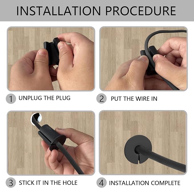 Starlink Cable Routing Kit for 1 Inch Wall Hole, 2Pcs Silicon Wall Grommet for Starlink Ethernet Cable Wall Pass Through, Starlink Cable Routing Accessories, Black