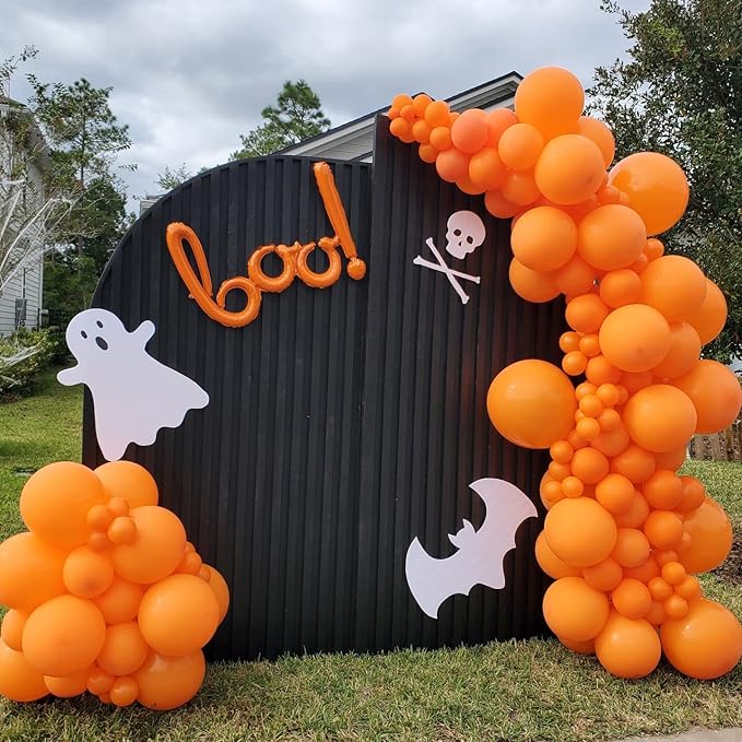 Bright Orange Balloons 110 Pcs - Orange Balloon Garland Arch Kit - 5/10/12/18 Inch Matte Latex - Different Sizes for Baby Shower, Birthday, Halloween, Thanksgiving Party & Fall Decorations