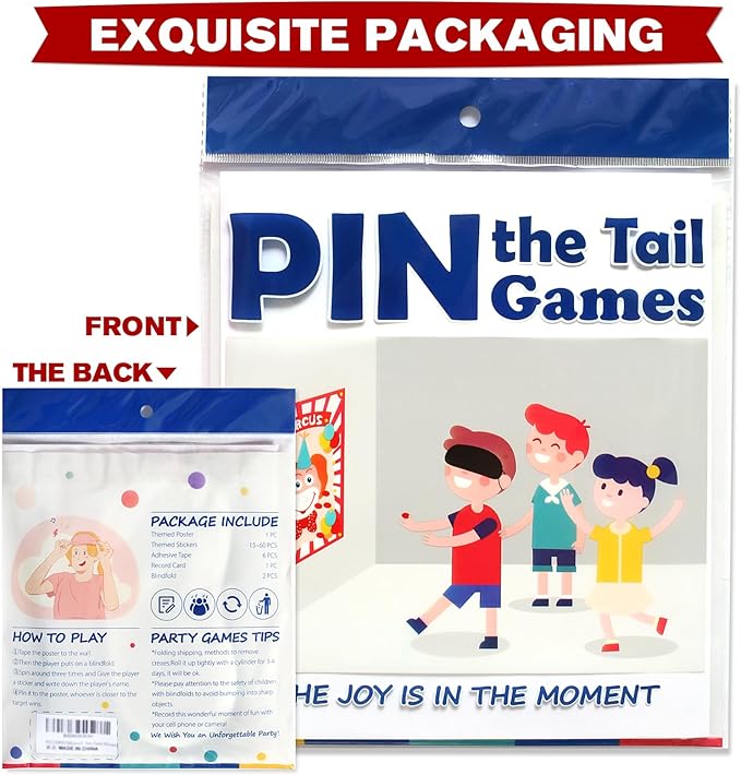 PARTYLOUD Christmas Party Games, Pin The Nose on The Reindeer, Christmas Holiday Party Games Supplies for Kids Families Adult Groups