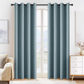 Dusty Blue Blackout Curtains 80 inch Long 2 Panels Set (2 Count)