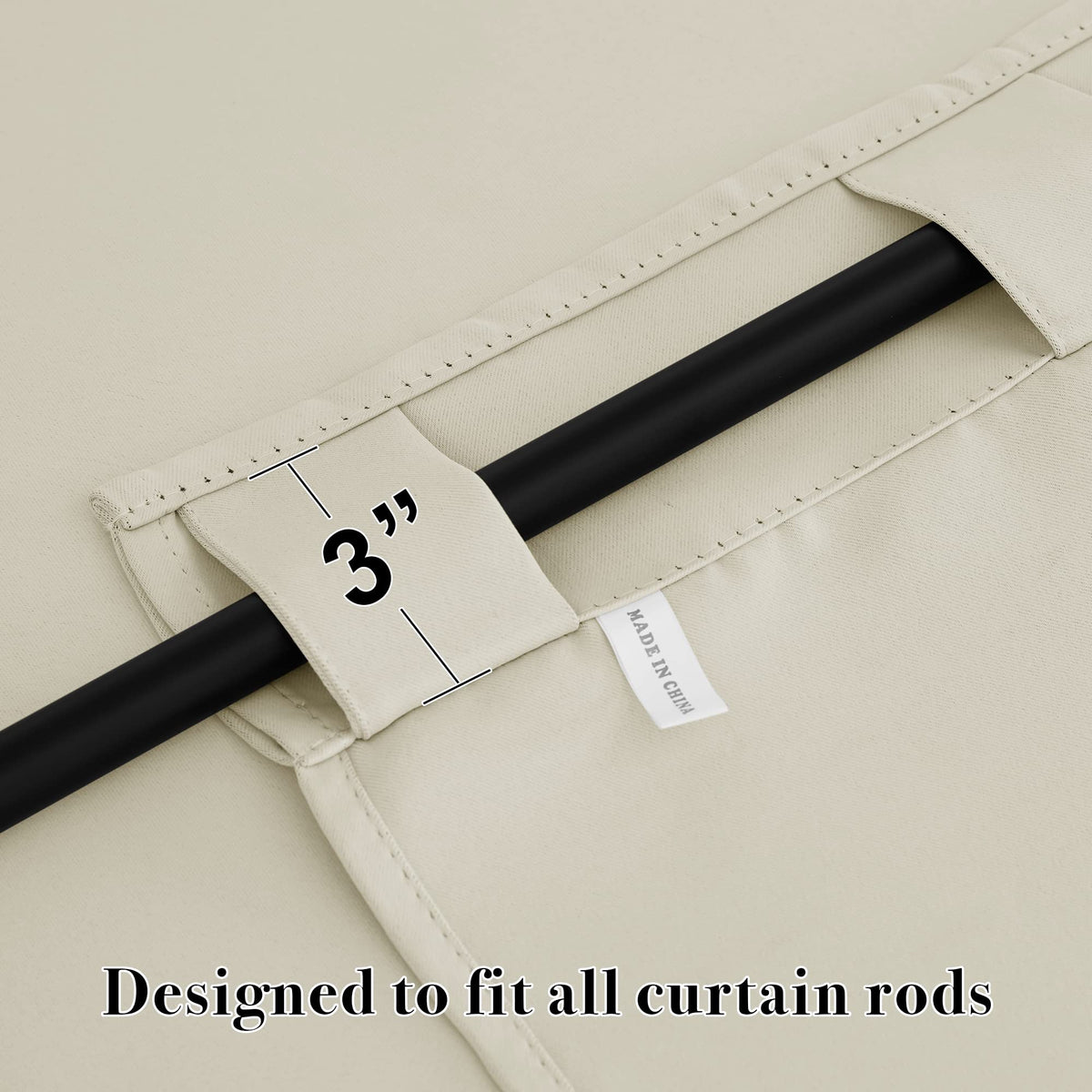 Blackout Curtains 63 inches Long for Bedroom (2 Count)