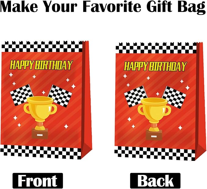 Race Car Gift Bags 24 Pcs Race Car Party Supplies Cars Theme Birthday Party Decorations Car Goody Bags Racing Birthday Party Supplies