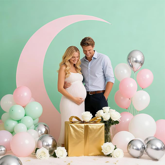 127pcs Boho Balloon Garland Kit, Pastel Teal Pink White Balloons Assorted Colors and Sizes for Wedding Engagement Anniversary Bridal Shower Baby Shower Birthday Party Decorations for Girls