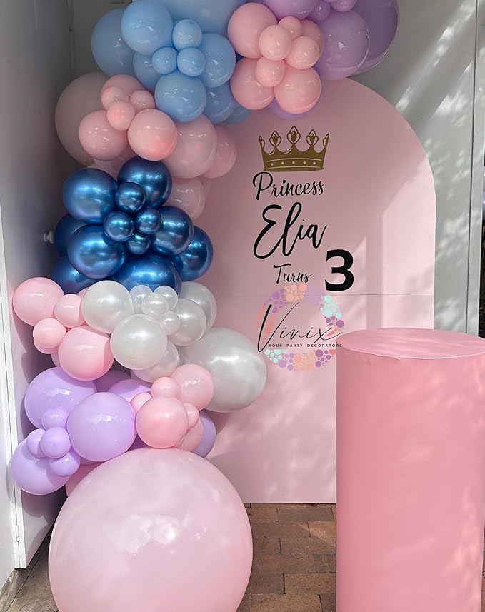 Pink and Blue Balloons, 50pcs 12 inch Metallic Blue Pink Confetti Balloons for Baby Shower Theme Party Supplies Gender Reveal Birthday Party Decorations