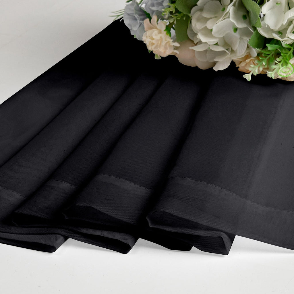 Black Sheer Curtains 30 inch Length 2 Panels (2 Count)