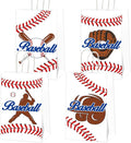 gisgfim 16 Pieces Baseball Party Favor Snack Bags Baseball Theme Birthday Goodie Treat Paper Bags Sports Party Supplies Decorations for Baby Shower Birthday Gifts