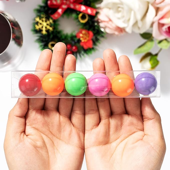 JCXPACK 100PCS Gumball Tubes Party Favor, Candy Container, Clear Boxes for 6