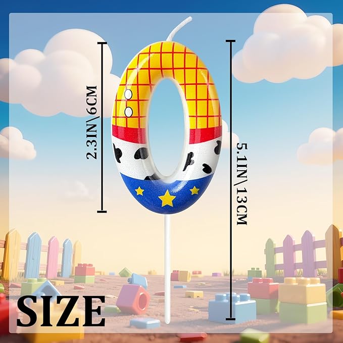 Toys Inspired Game Birthday Number Candles, Cartoon Story Number Candles, Cartoon Cake Decorations, Birthday Decoration Supplies, Suitable for Boys and Girls Party Celebrations (0)