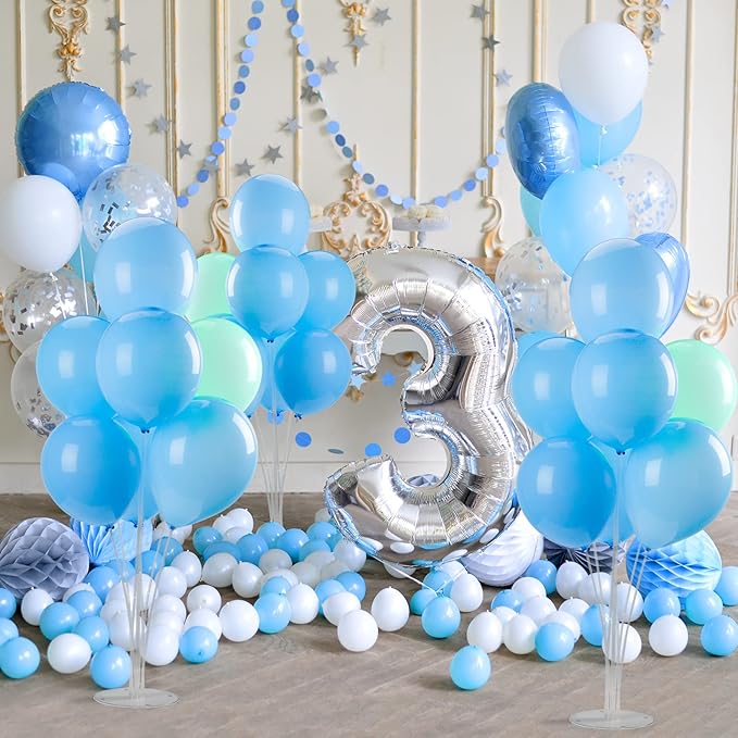 Voircoloria 6 Sets Balloon Stand Kits, Balloon Sticks Holders with Base for Table Graduation Birthday Baby Shower Gender Reveal Party Decorations