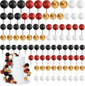 138 Pcs Balls Cake Topper Decorations Balloon Cupcake Toppers Foam Multisize Cake Topper Balls for Birthday Party Wedding Anniversary(Black,Red,White,Gold)