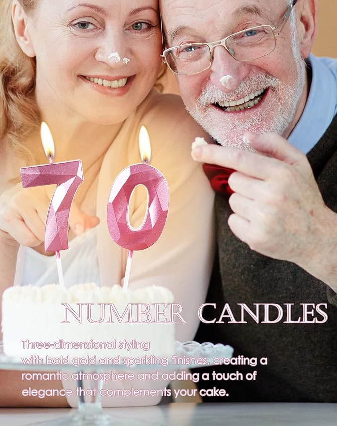 28th Birthday Candles,Number 28 Candles,Pink Happy Birthday Candle for Cake,3D Design Cake Topper Decorations for Women Men Birthday Party Wedding Anniversary Celebration Supplies