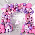 182Pcs Pink and Purple Balloon Garland Arch Kit - Butterfly Baby Shower Decorations Lavender Purple Dusty Pink Balloons for Women Birthday Bridal Shower Wedding Singer Party Decoration Supplies