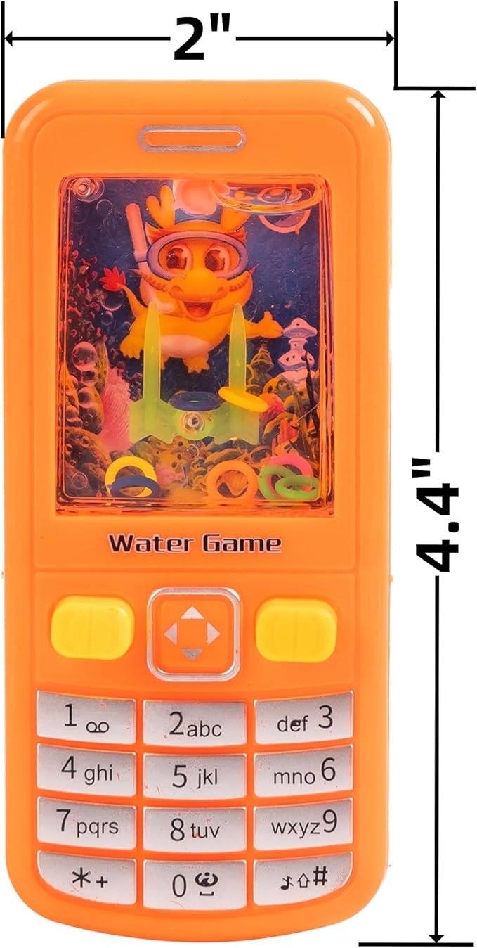 12 Pack Water Ring Toss Handheld Game,90s Nostalgia Cell Phone Toys,Pefect for Kids Back to School Valentines Day Gifts Birthday Party Favor,Return Gifts,Goodie Bags Stuffers,Classroom Prizes Bulk