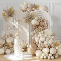 Neutral Balloon Arch Kit, 126Pcs Nude Tan Beige Sand White Clear Balloons for Boho Baby Shower Gender Reveal Bridal Shower Wedding Birthday Party Decorations