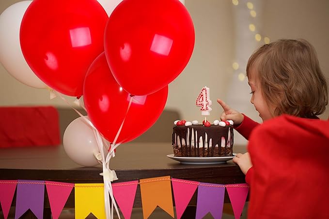 Treasures Gifted Matte Red Balloons - Dark, Ruby, Cherry, Crimson Latex 12 Inch - Globos Rojos - Bulk Pack of 72