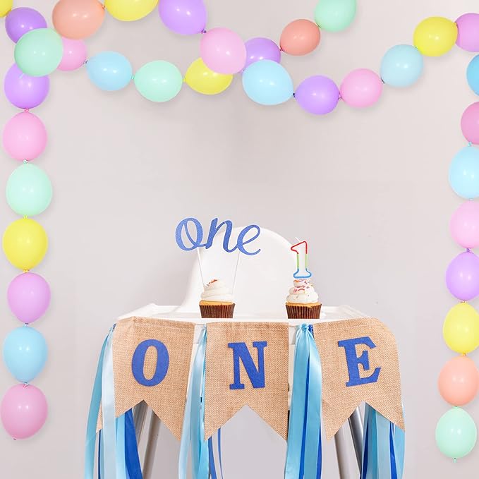 Sumind 100 Pcs Colorful Link Balloons 10 Inch Macaron Latex Link Balloons Pastel Needle Tail Decor for Making Balloon Wall Arch Chains, Birthday, Gender Reveal, First Communion, Wedding Party Decor