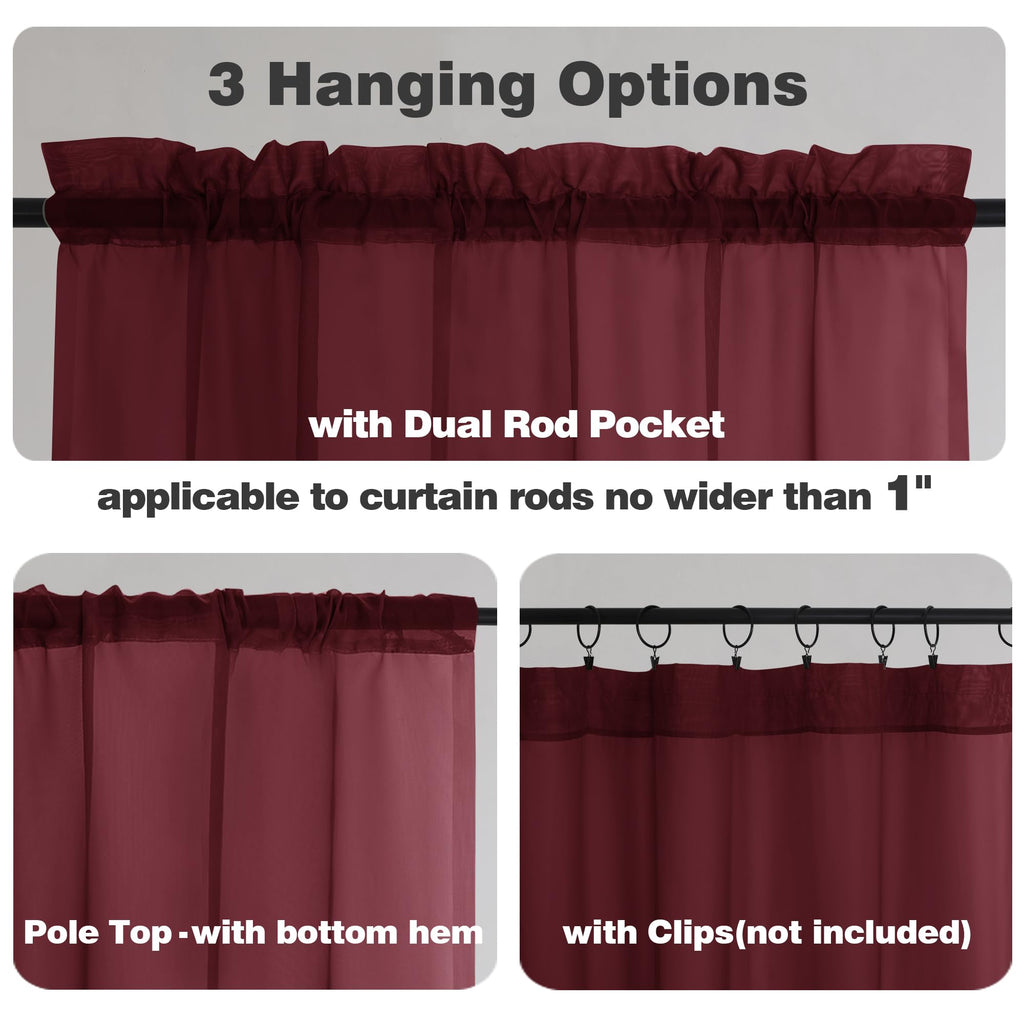 Sheer Valances for Windows 2 Pack
