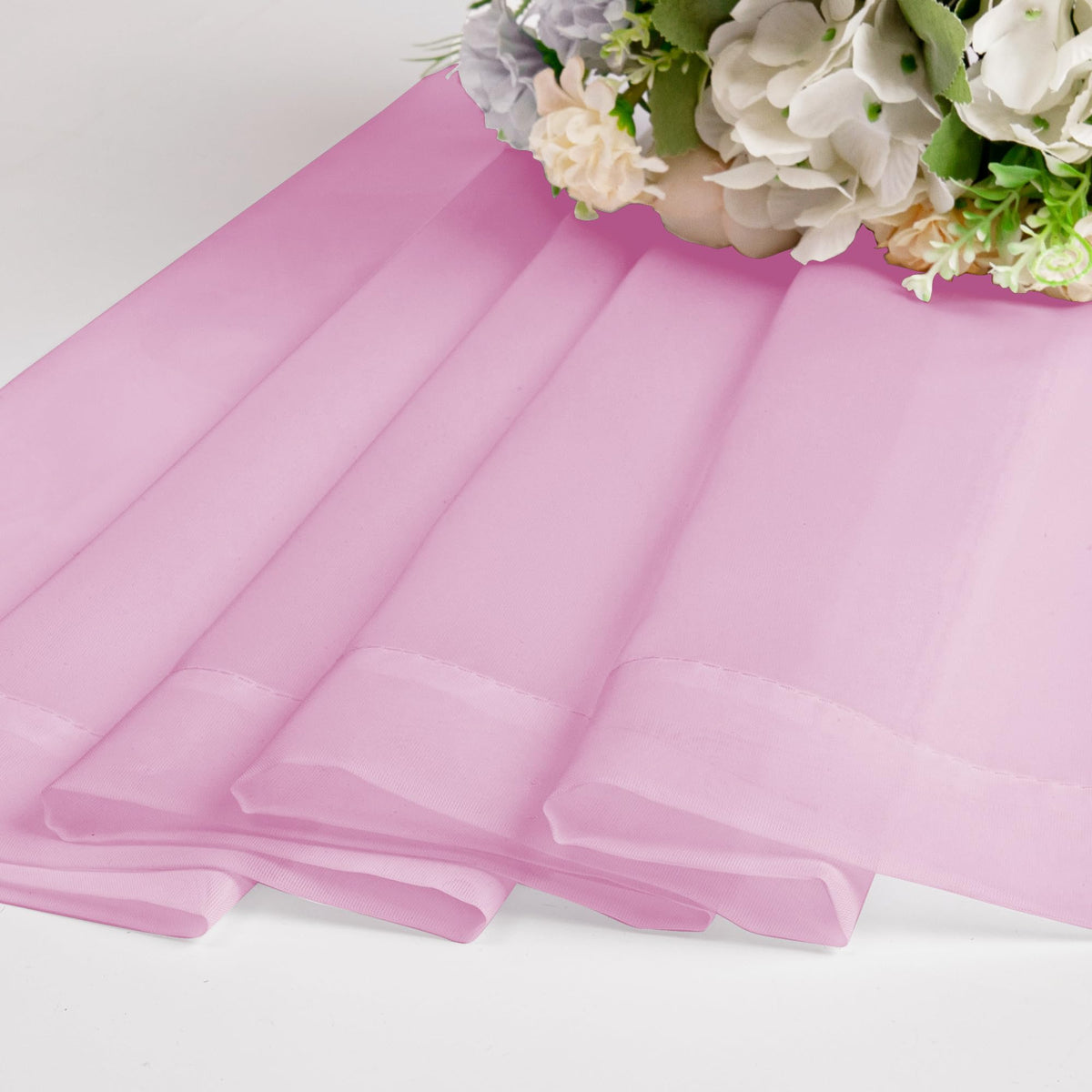Pink Sheer Curtains 45 Inch Long 2 Panels (2 Count)