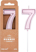 PHD CAKE 2.76 Inch Luxe Rose Gold 7 Number Birthday Candles, Rose Gold Number Candles, Cake Number Candles, Party Celebration