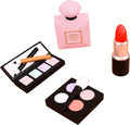 Ercadio 4Pcs Resin Make Up Cake Toppers 3D Cosmetics Lipstick Perfume Bottle Cake Picks for Makeup Birthday Cake Decors Bridal Shower Bachelorette Makeup Party Decorations Supplies