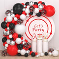 Red Black White Silver Balloon Garland Arch Kit - Red and White Balloons Red Black Silver Balloons for Birthday Wedding Retirement Graduation Christmas Party Decorations