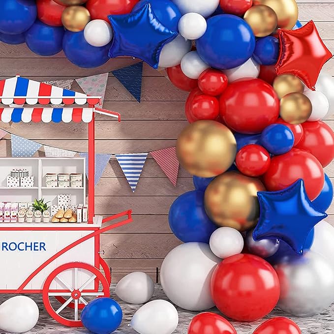 CANREVEL Red Balloons - 100pcs 5/10/12/18 Inch Latex Balloons Garland Arch Kit for Christmas Birthday Party Wedding Valentines Day Baby Shower Party Decoration