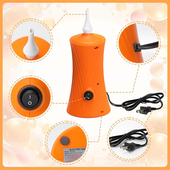 Balloon Pump Electric Air Pump for Long Balloon Inflator Blower Machine for Birthday Party Celebration Balloons Decorations for Twisty Animal Balloons