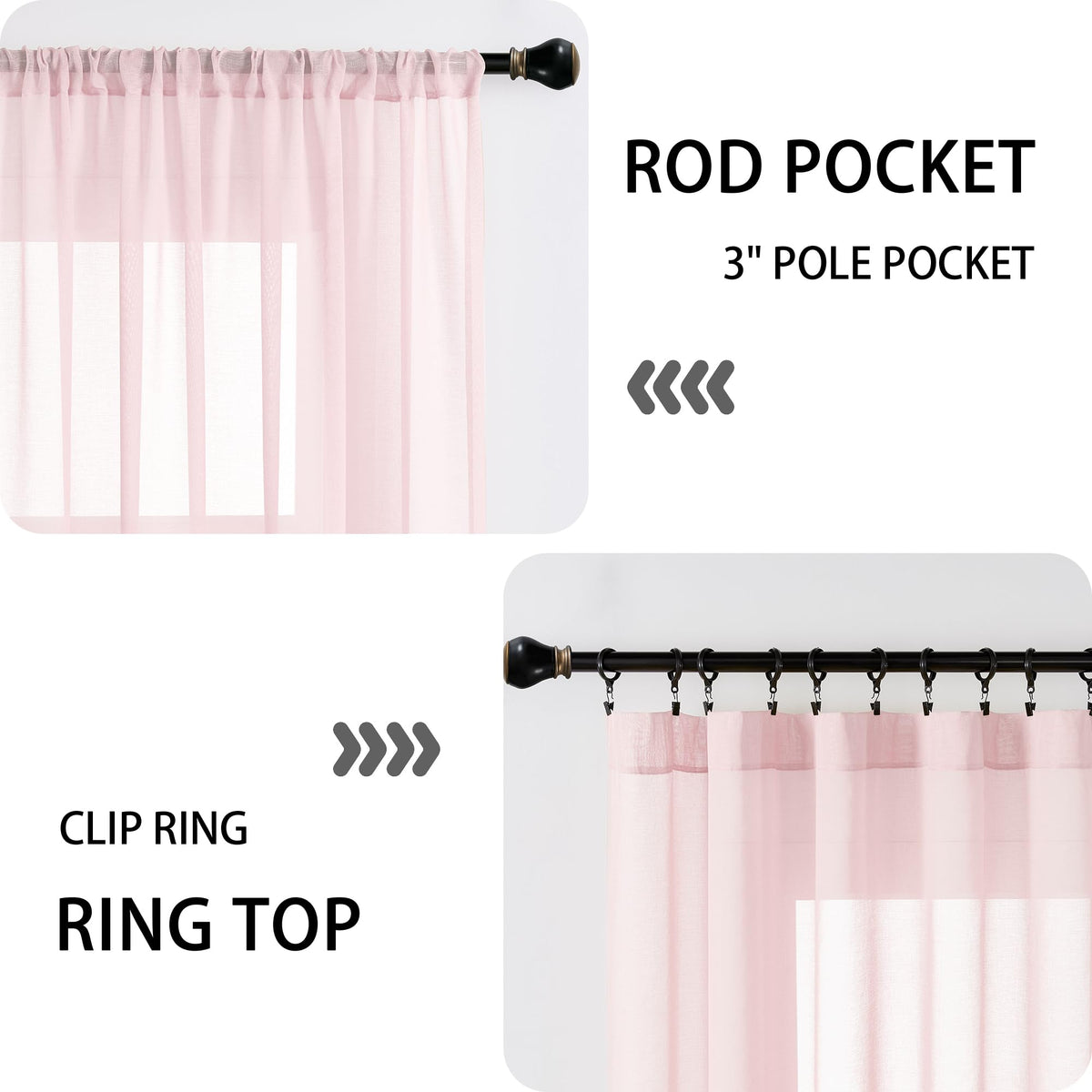 Short Sheer Door Curtains Closet Linen Textured Curtains Sheer Doorway Light Filtering Voile Patio Glass Door Rod Pocket Curtain French Doors