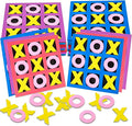 Gamie 24 Pack 5-Inch Foam Tic Tac Toe Mini Board Games – Travel Bulk Tic Tac Toe Game for Kids, Indoor Recess Games for Classroom, Mini Board Games Bulk, Tic Tac Toe Party Favors for Kids